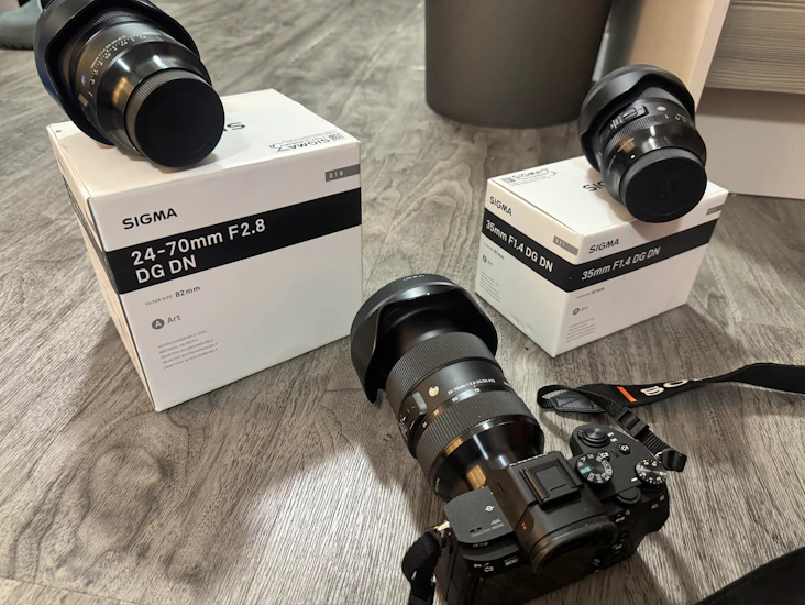 Sony alpha 7 mk 3 with sigma lenses