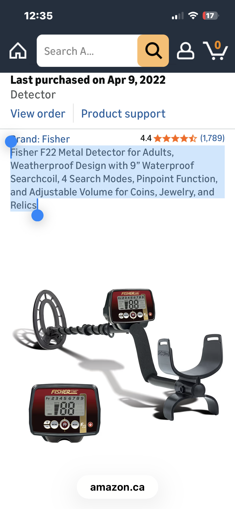 Metal detector