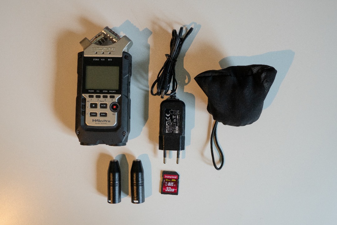 Zoom h4n pro mikrofon med 2 xlr-adaptrar