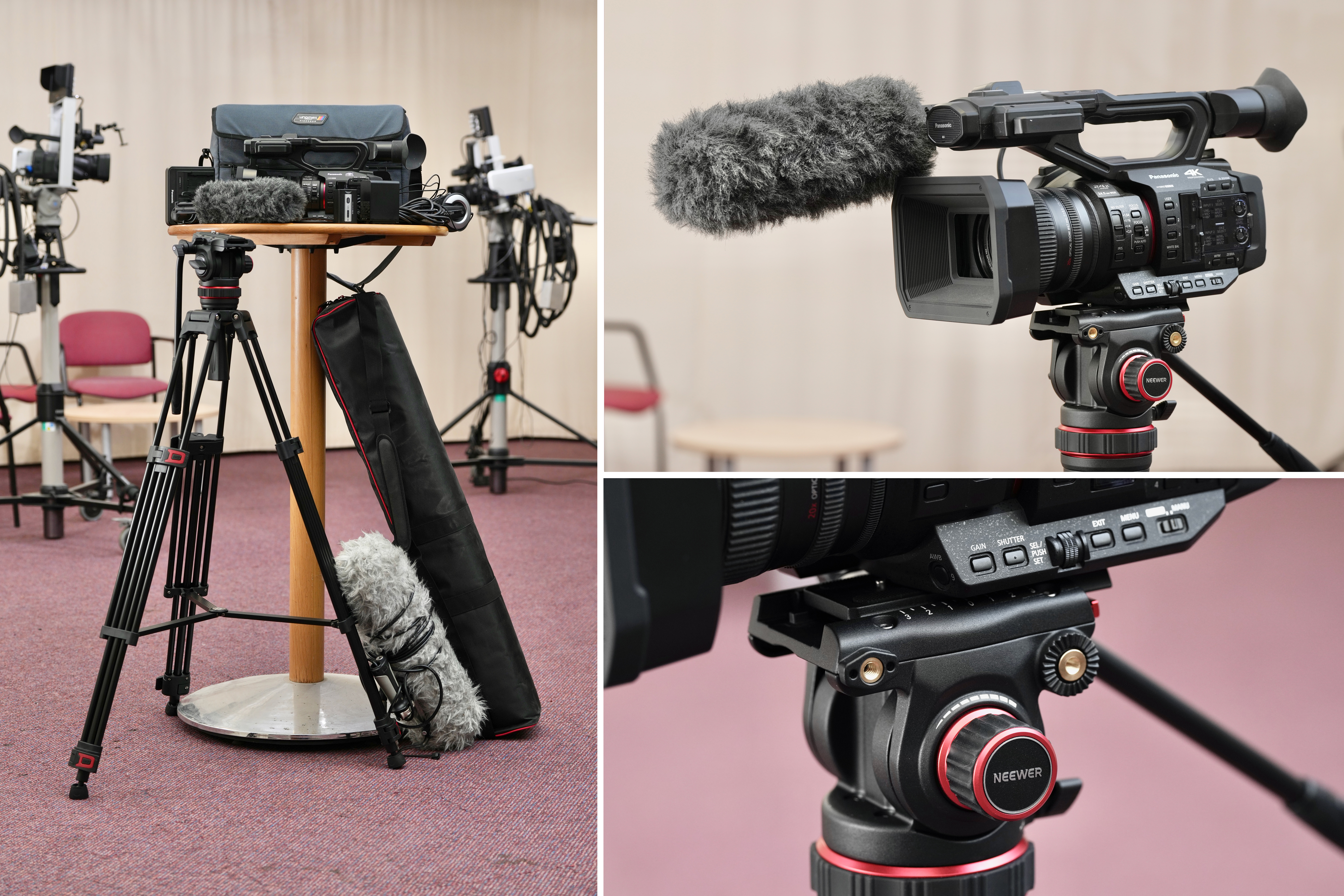 Full production kit: panasonic hc-x2 + sennheiser 416 + tripod + bag
