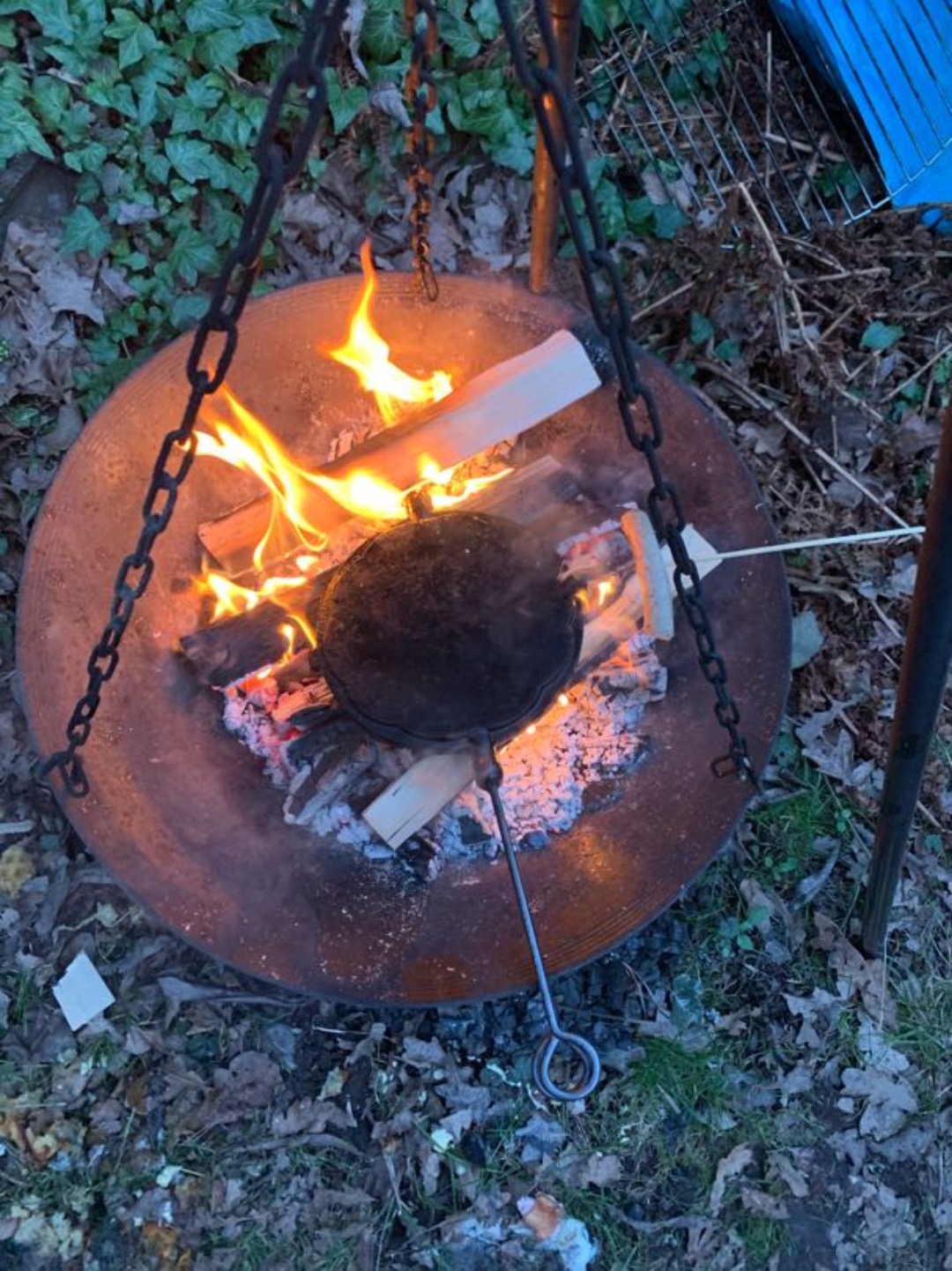 Våffeljärn för öppen eld