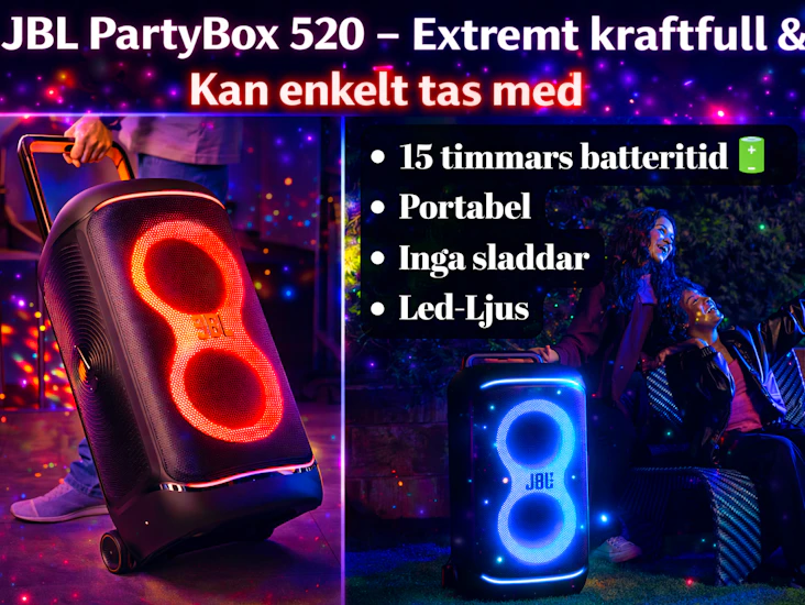2#🔊 jbl partybox 520 – extremt kraftfull partyhögtalare med ljusshow & proffsljud 🎉✨