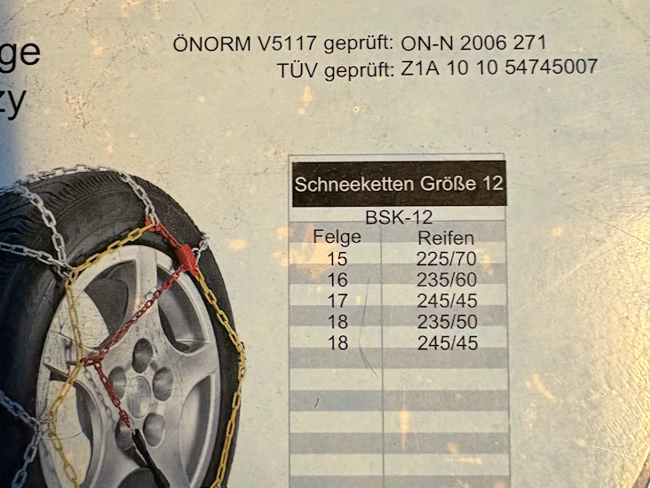 Snabbkedjor (används i nödfall)