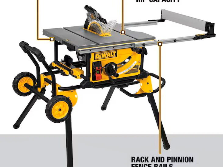 Dewalt 10" 7491 table saw with rolling stand