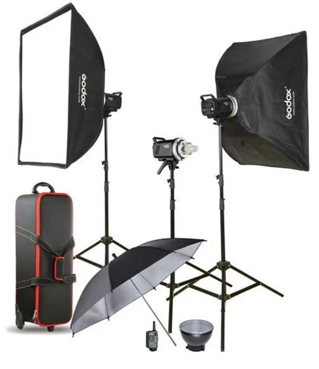 Set med 3 st studioblixtar godox ms300