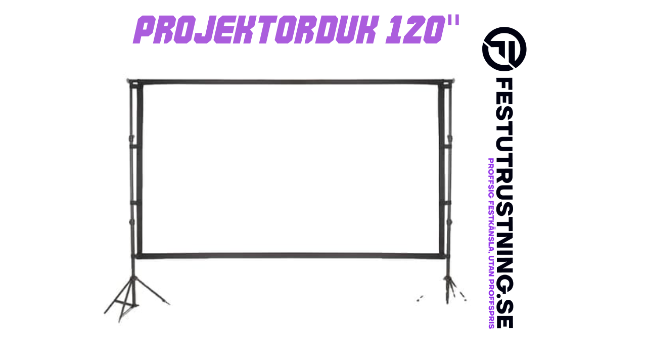 120'', 100” eller 80” projektorduk