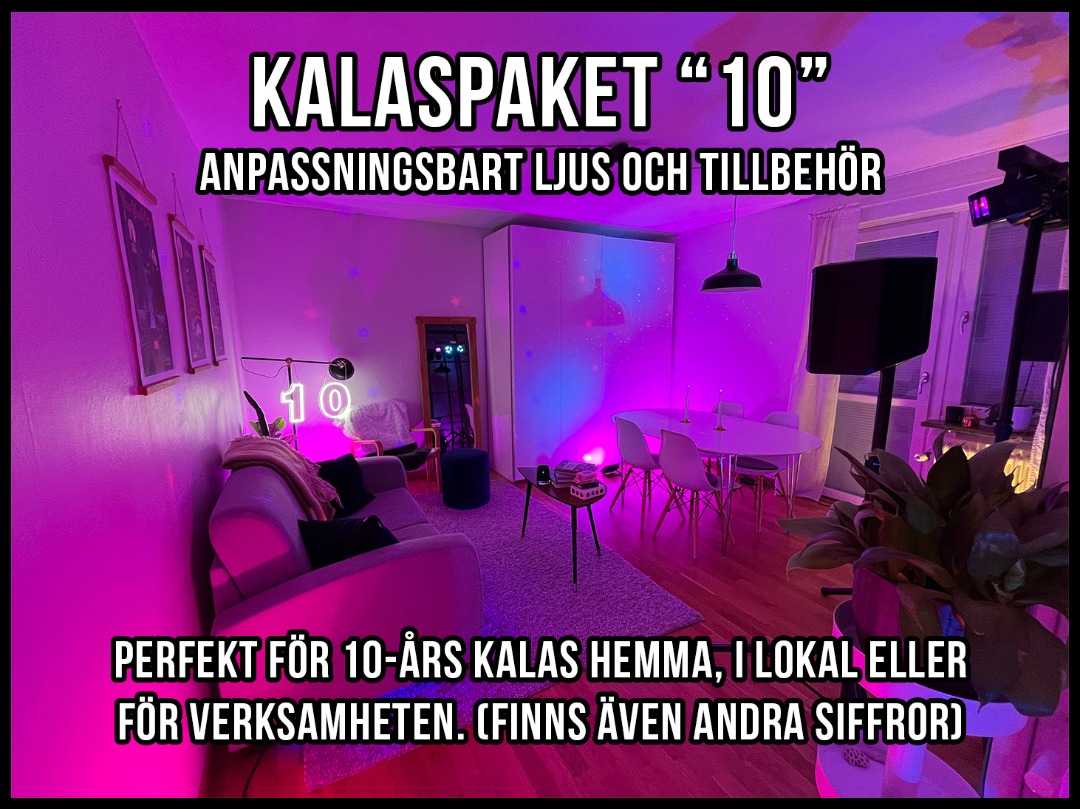 10-års kalas - kan anpassas utifrån önskemål