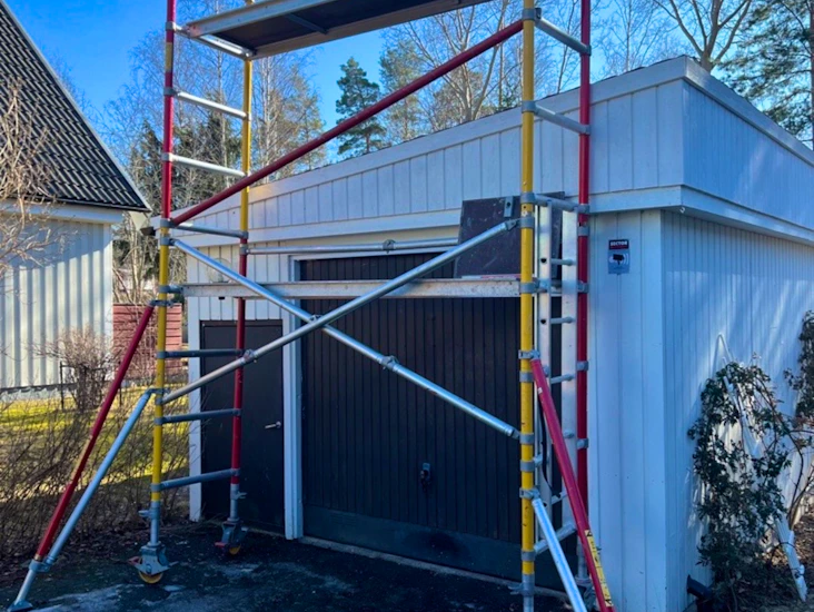 Zip-up på hjul. 4 m plattform.