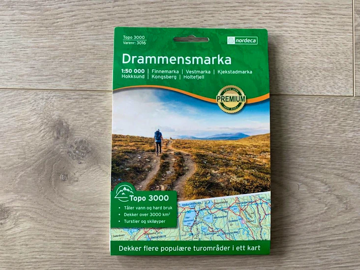 Kart 3016 drammensmarka