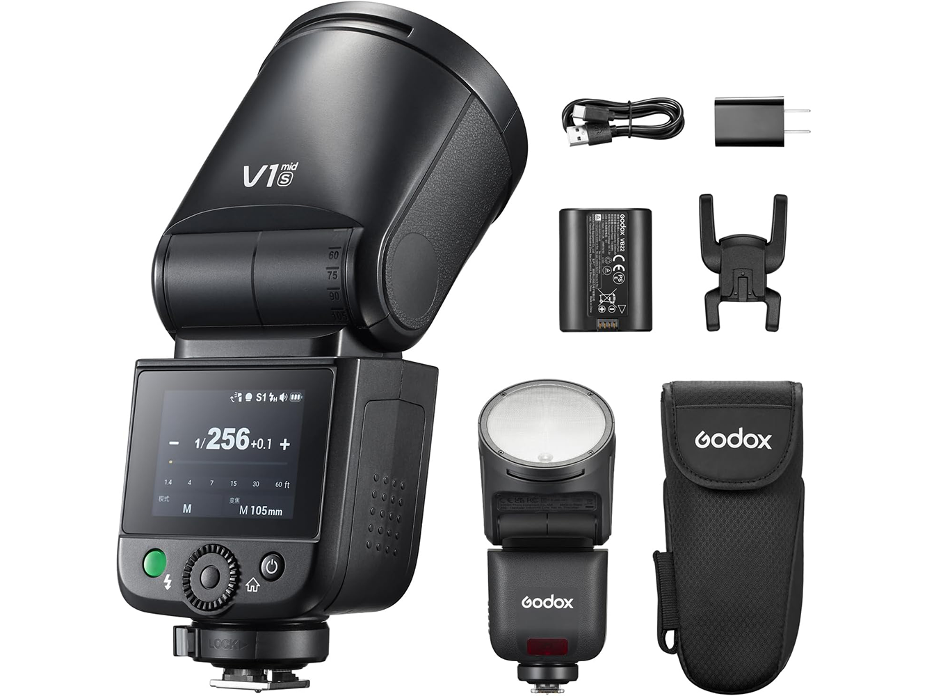 Godox v1 mid s flash for sony & ak-r11 dome diffuser