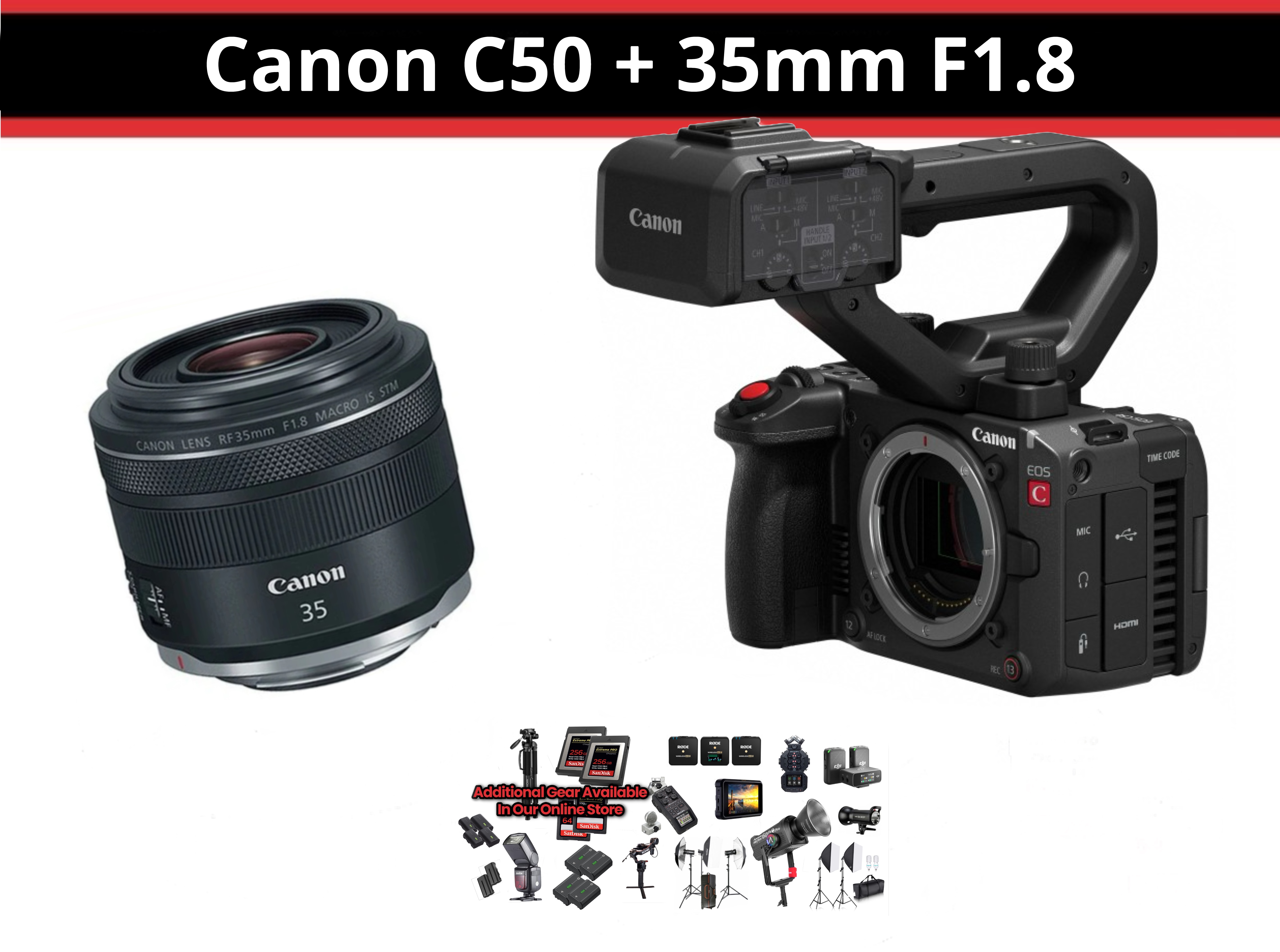 Canon c50 + 35mm f1.8 macro  ( canon eos c50 )