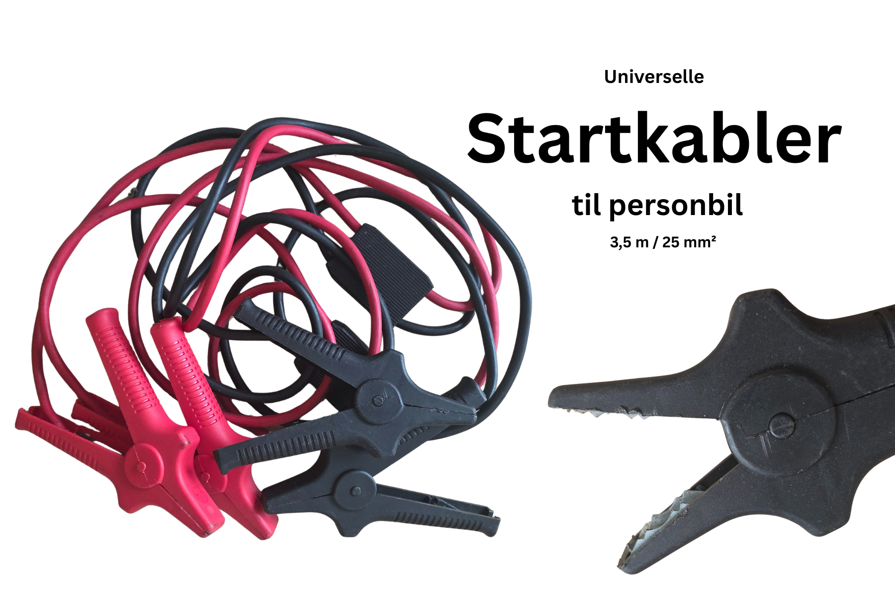 Universelle startkabler til bil (3,5meter)