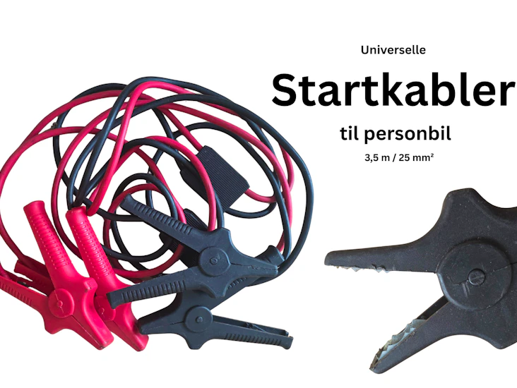 Universelle startkabler til bil (3,5meter)