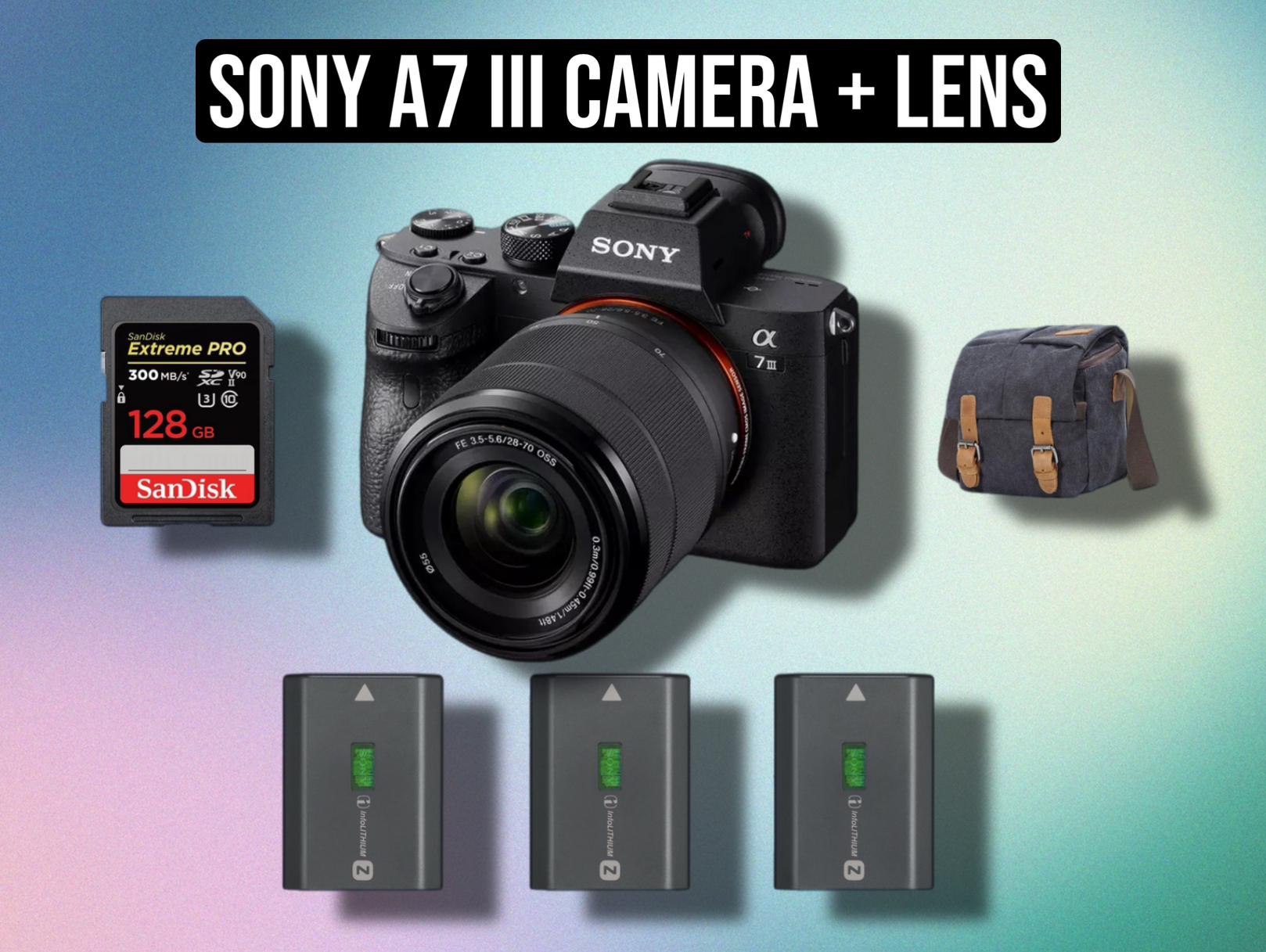 Sony a7 iii full-frame camera + lens kit (like canon r6 / panasonic s5) – 4k hybrid mirrorless setup