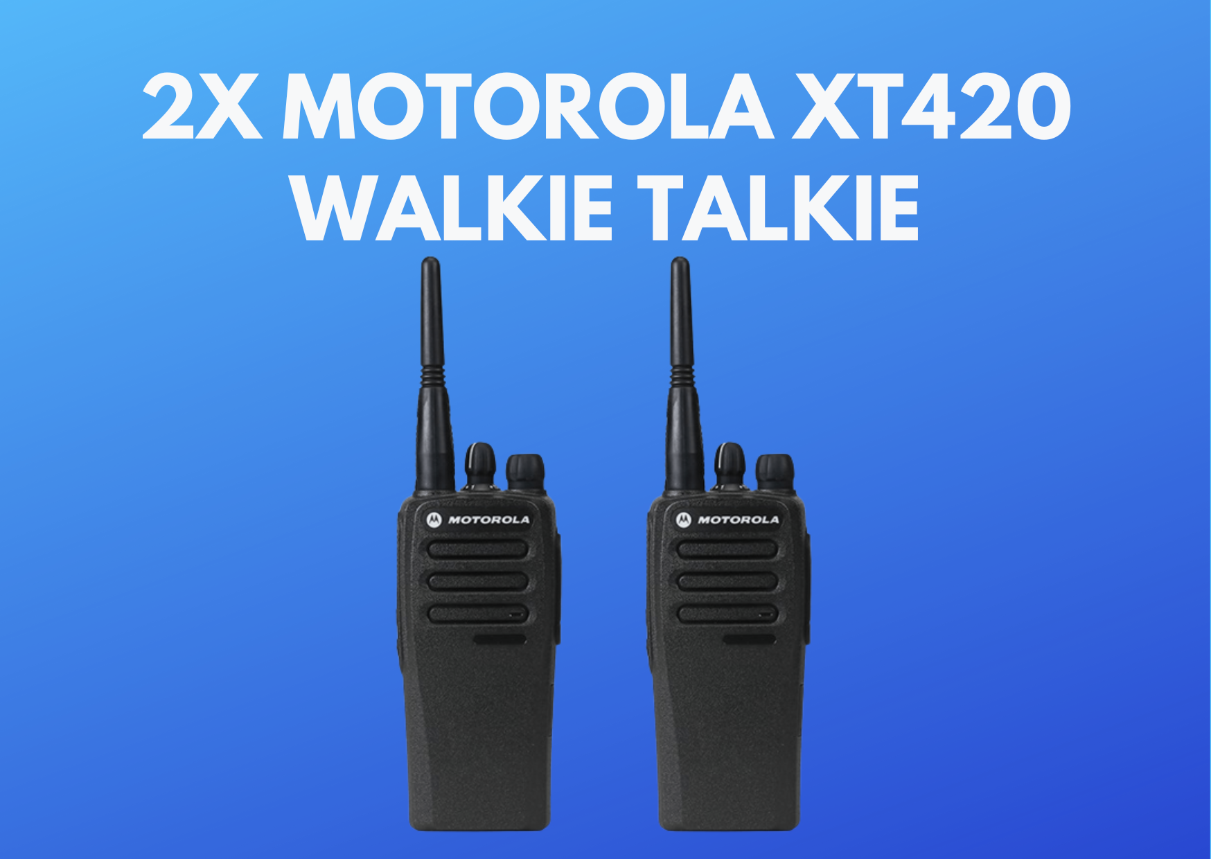 2x motorola xt420 walkie talkie