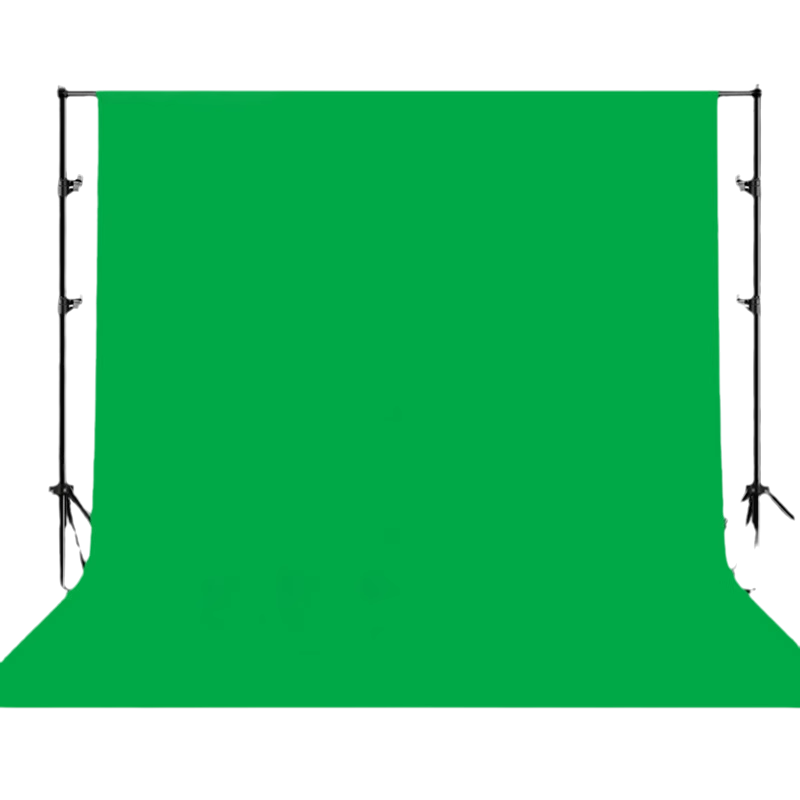 Green screens 3x2m with 3 x hoop clips