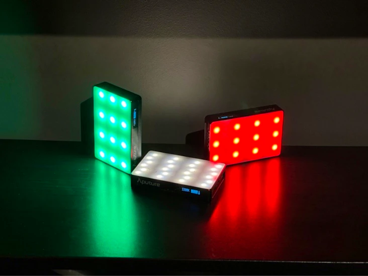 Kraftige mini-leds: aputure mc (3 stk)