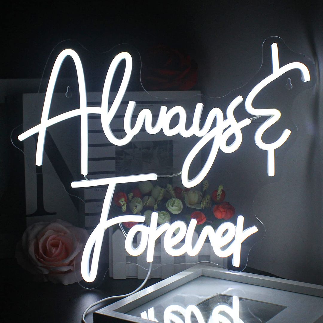 Forever  together and one love neon led sign usb night lamp
