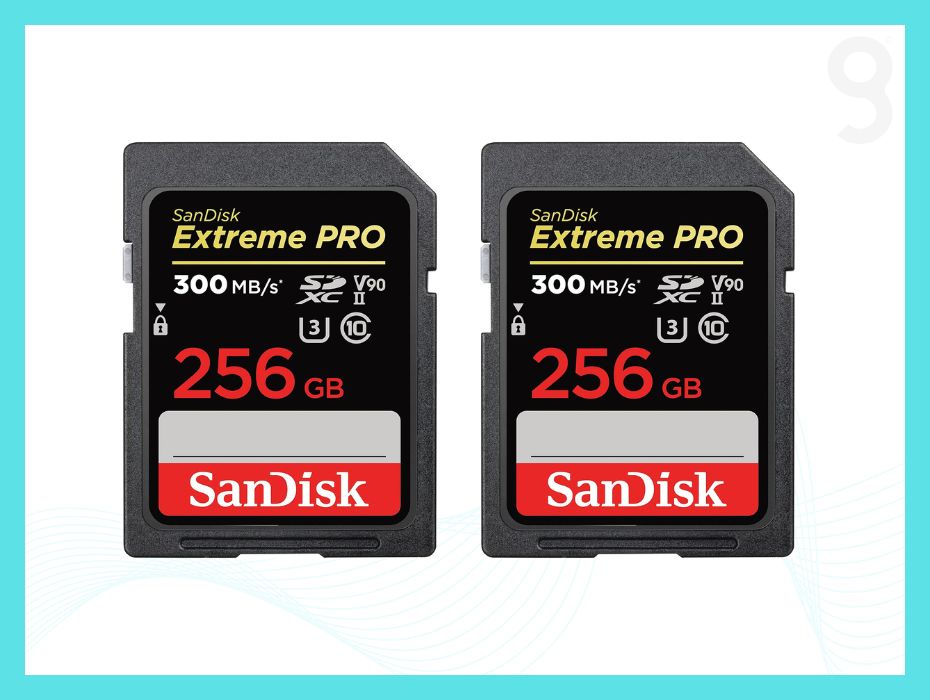 X2 sandisk extreme pro (256gb) sdxc uhs-ii v90 memory card 