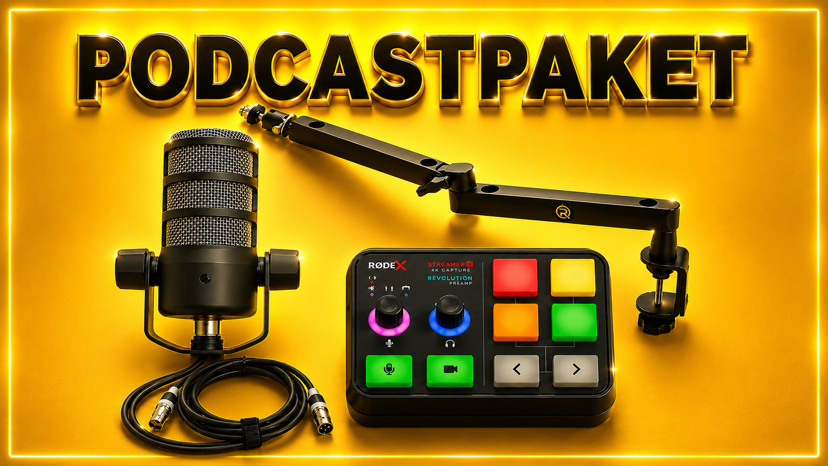 Streamer x + røde podmic + elgato low profile arm for podcast and streaming