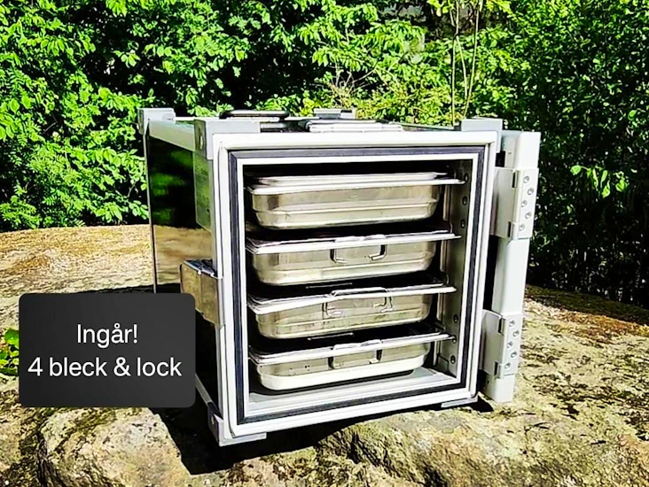 Värmeskåp inkl. kantin & lock (50-80 portioner)
