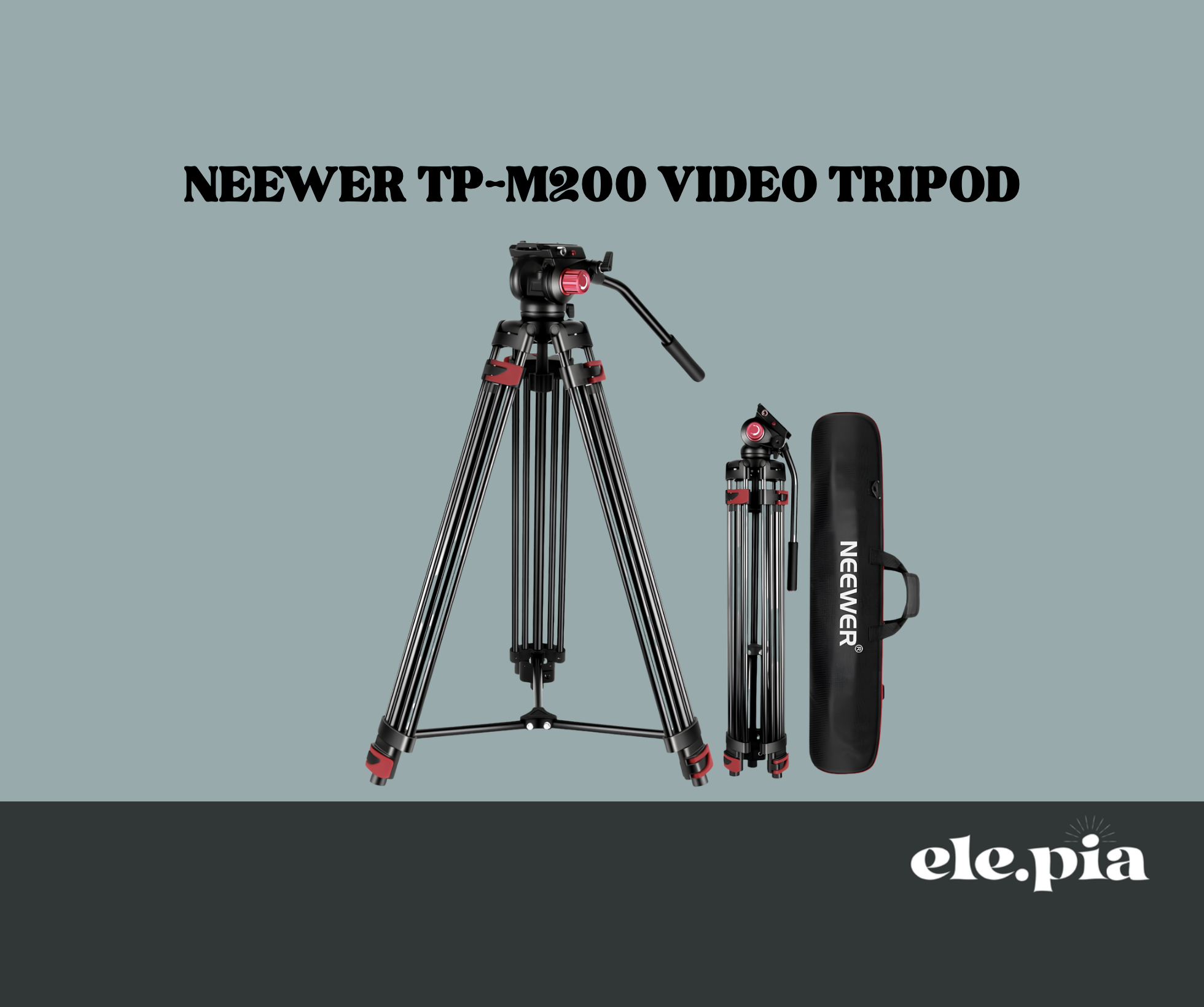 Heavy duty video tripod | fluid head / 8kg payload | neewer tp-m200 79" 