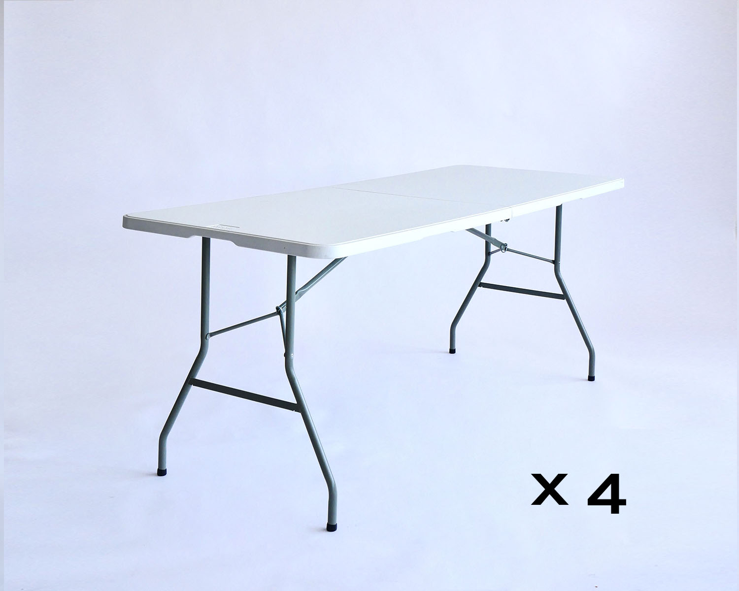 4 x 6ft foldable trestle table - white