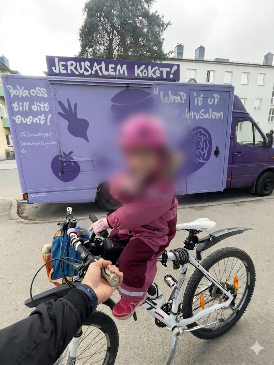  scott cykel med främre barnstol