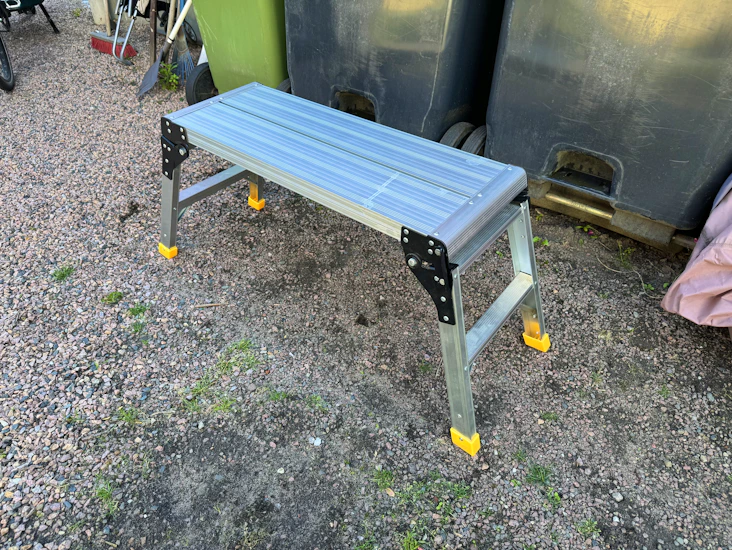 Stegpall med rejäl ståyta