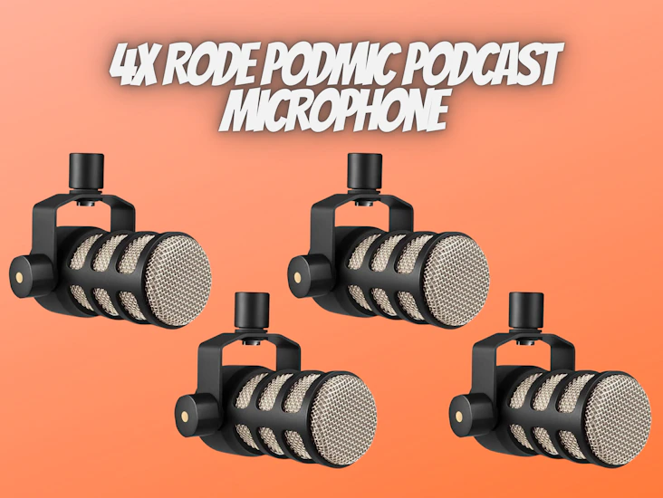 4x røde rode podmic dynamic microphone, streaming, xlr - gb