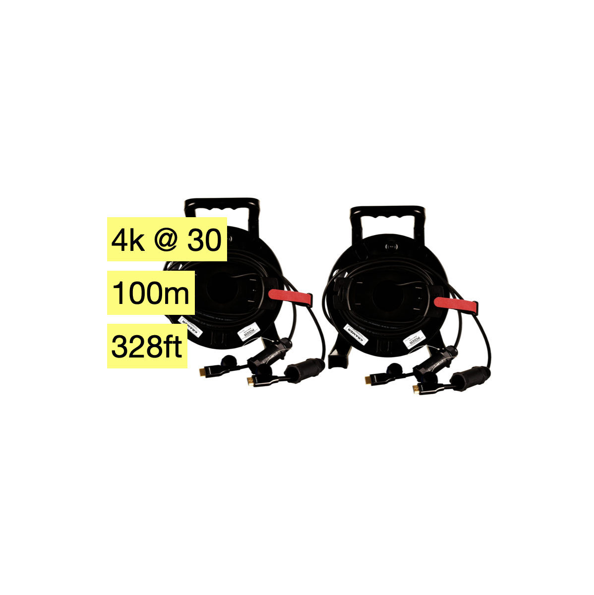 100m  328ft 4k @ 30 hdmi armored  active optical fiber cable reel / drum