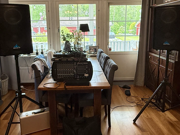 Pa musikanläggning med karaoke