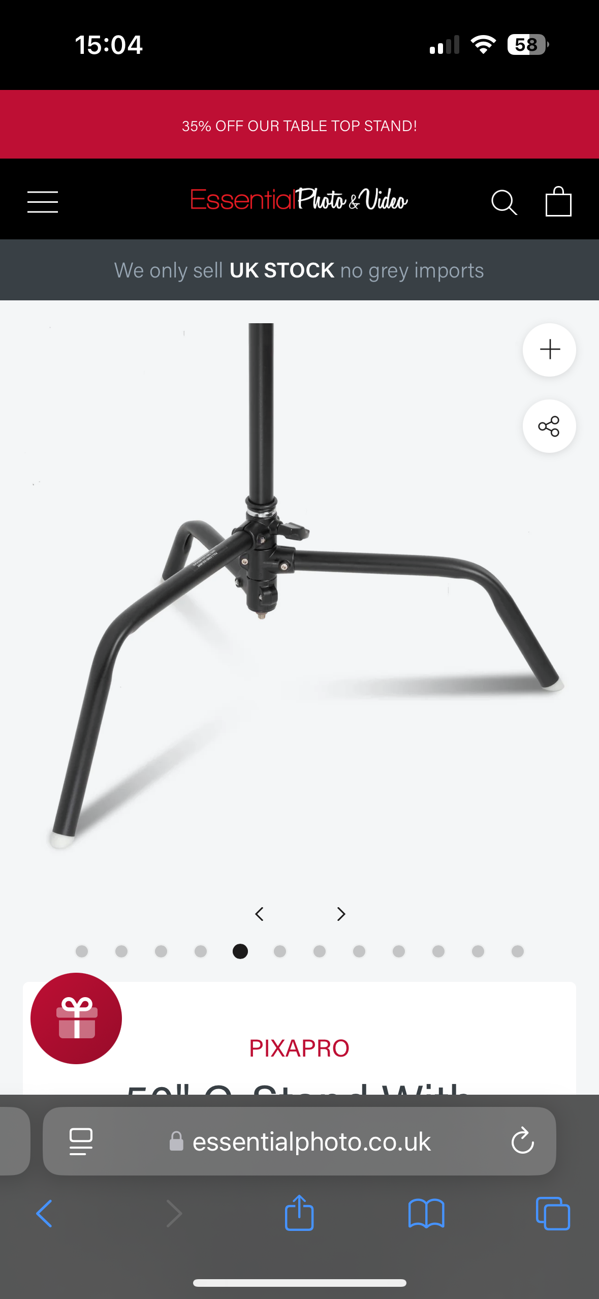 Manfrotto black avenger c stand with arm 
