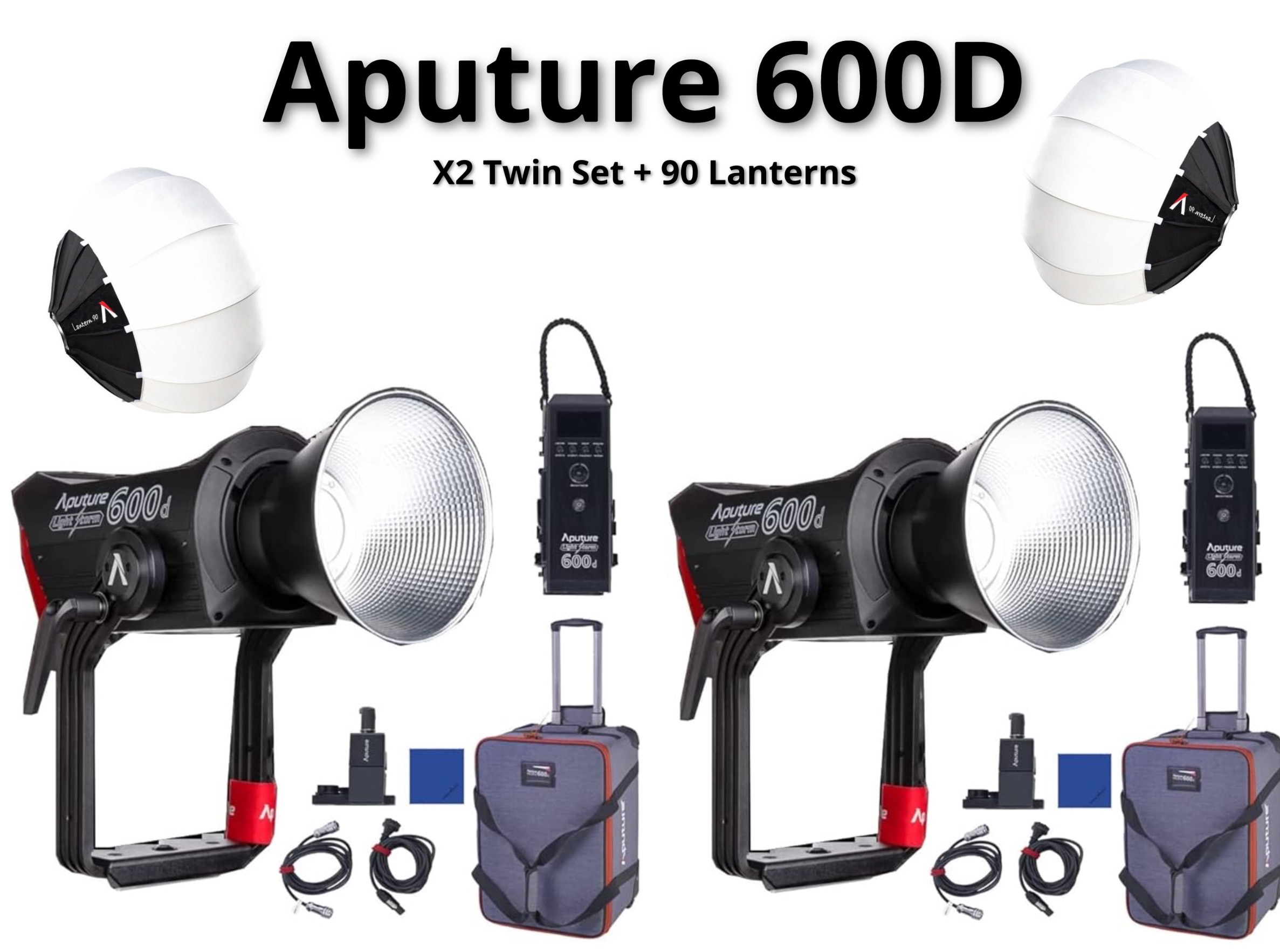 Aputure ls 600d kit with lanterns x2
