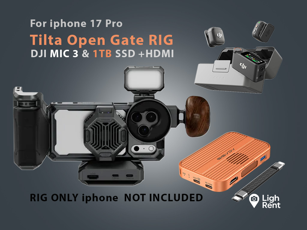 Tilta open gate rig for iphone 17 pro + dji mic 3 + 1tb ssd (hdmi) pro filmmaker kit