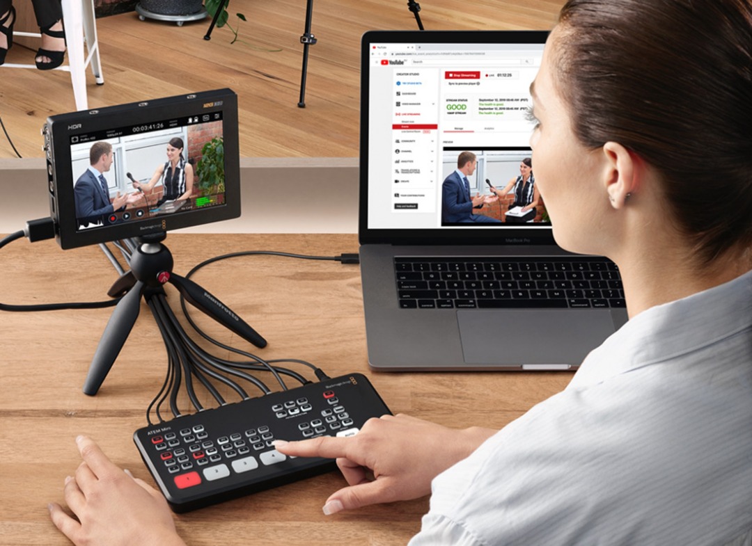 Livesending: blackmagic atem mini pro mikser