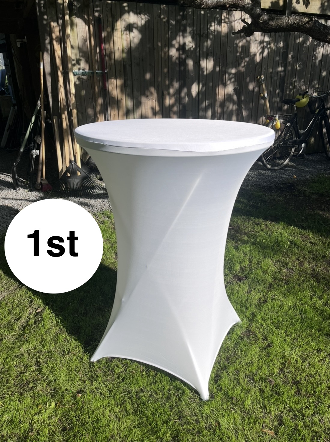 1 st ståbord med strumpa 