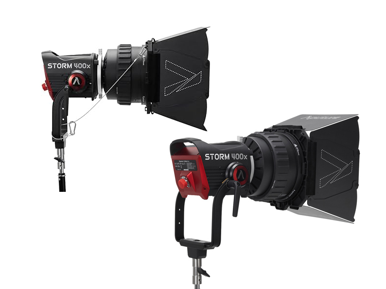 Aputure storm 400x w cf7 fresnel barn doors custom 