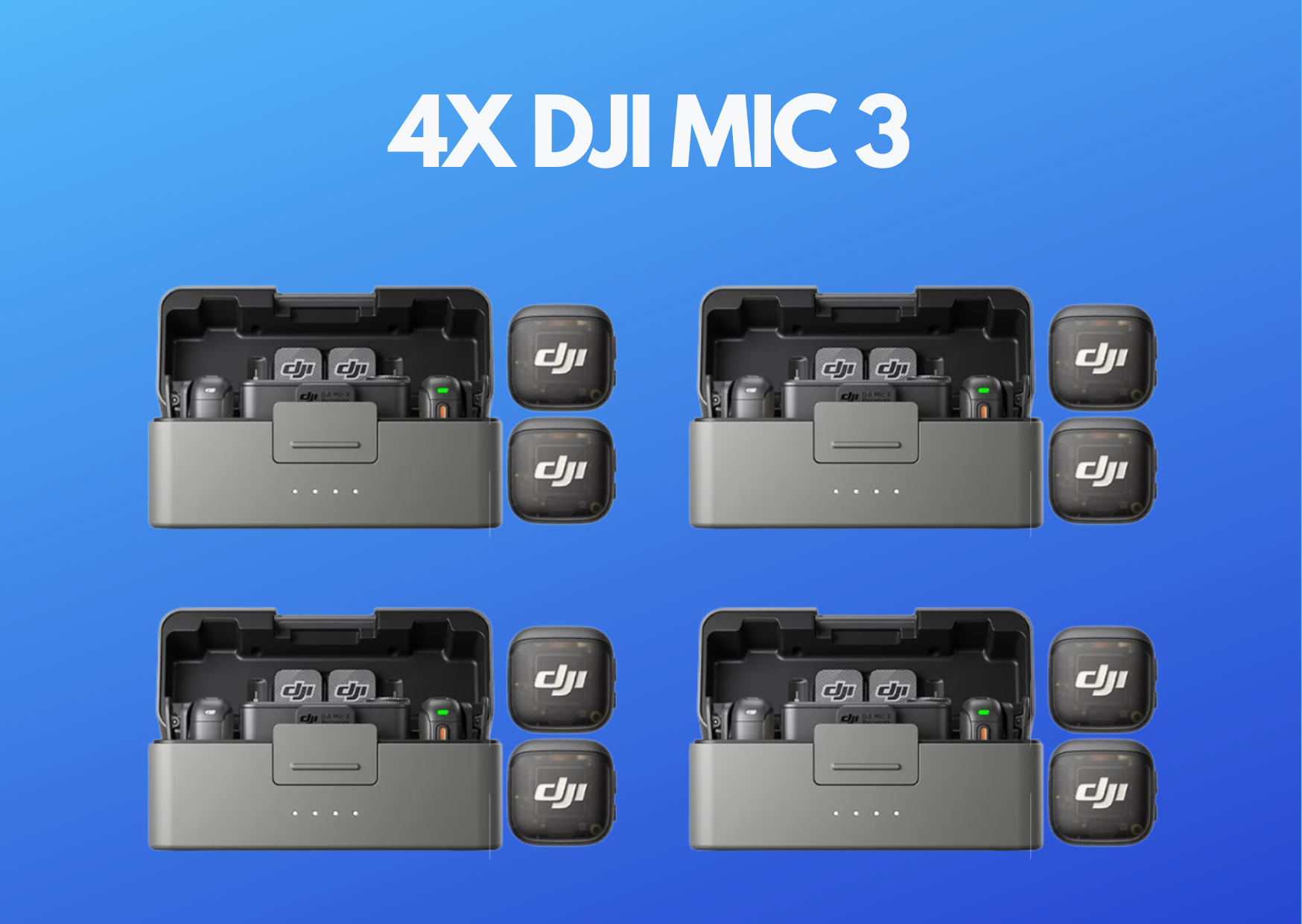 4x dji mic 3 (4 tx + 1 rx + charging case)