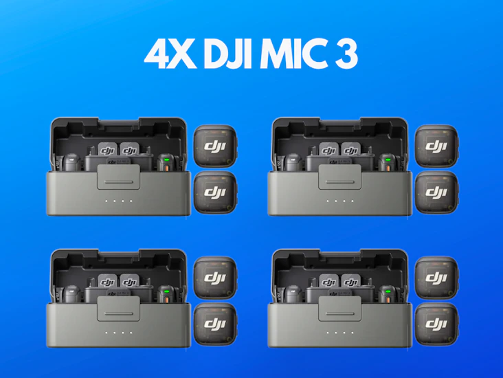 4x dji mic 3 (4 tx + 1 rx + charging case)