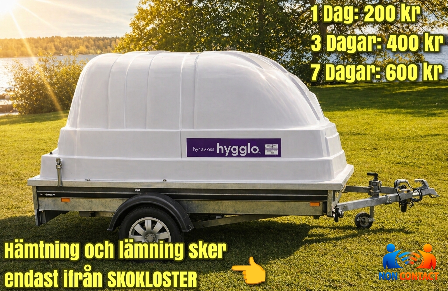 Smidig och praktisk släpvagn med rymlig kåpa! 