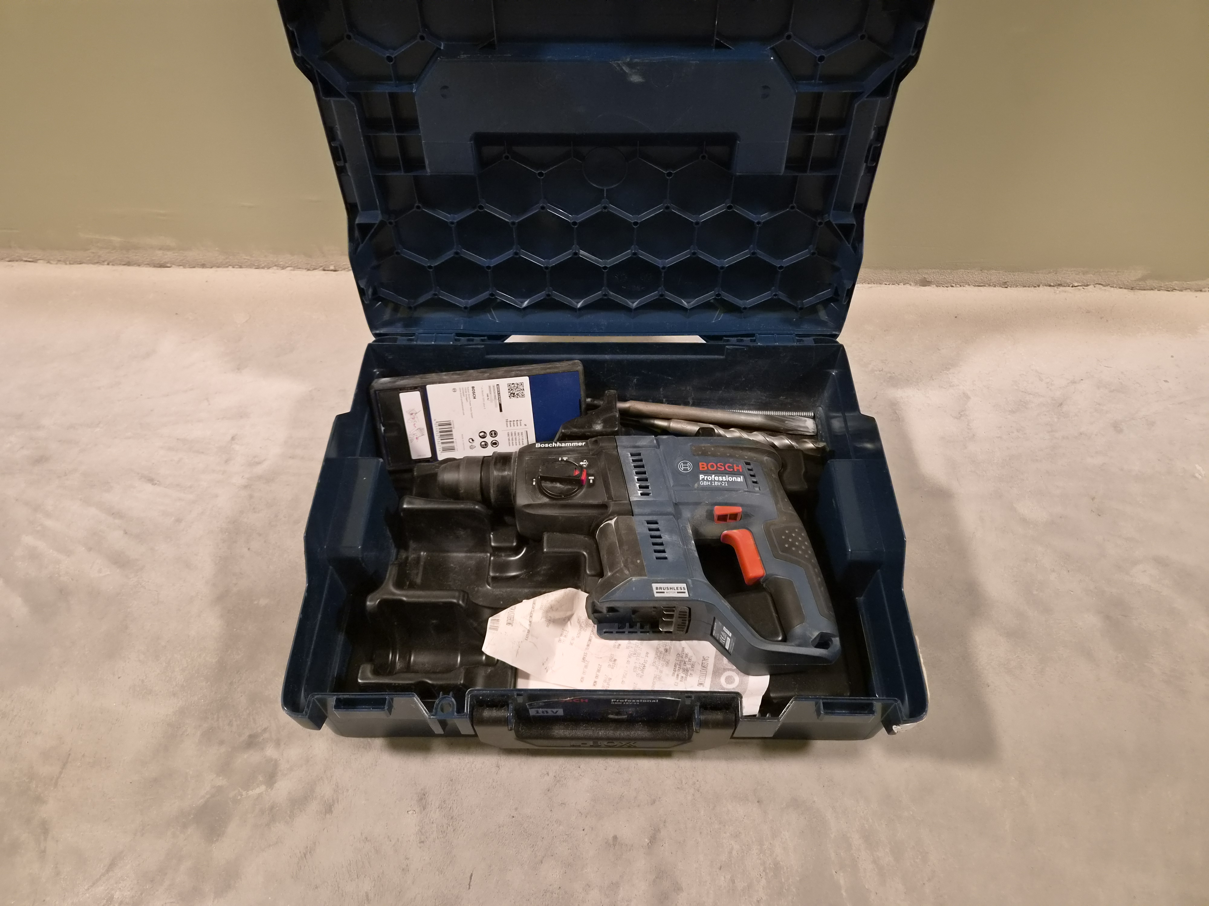 Bosch gbh 18v-21 batteridrevet borhammer