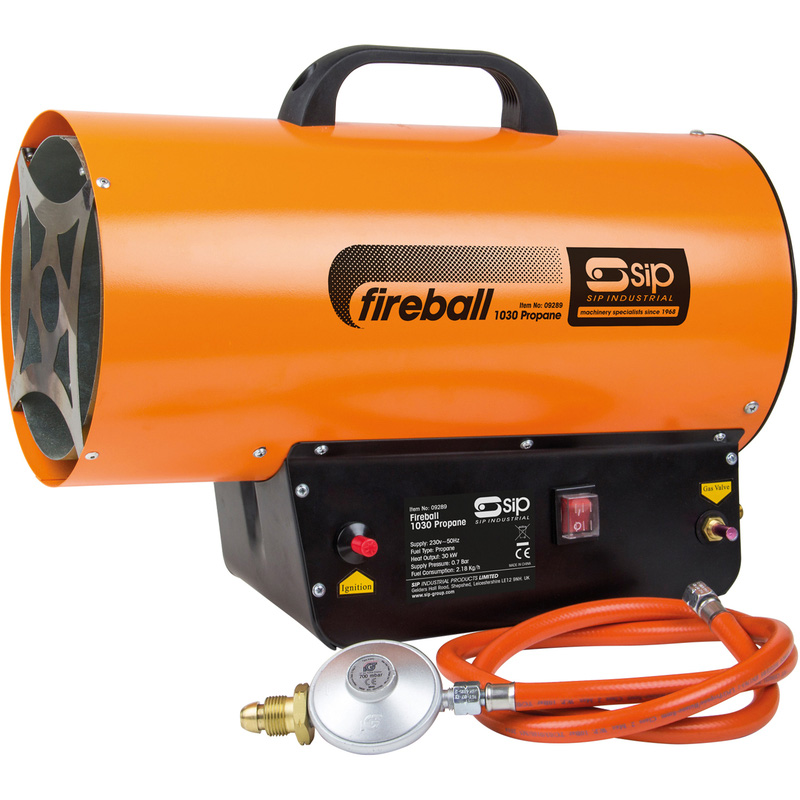 Sip fireball 1030 propane gas space heater - events, studio, warehouse, marquee