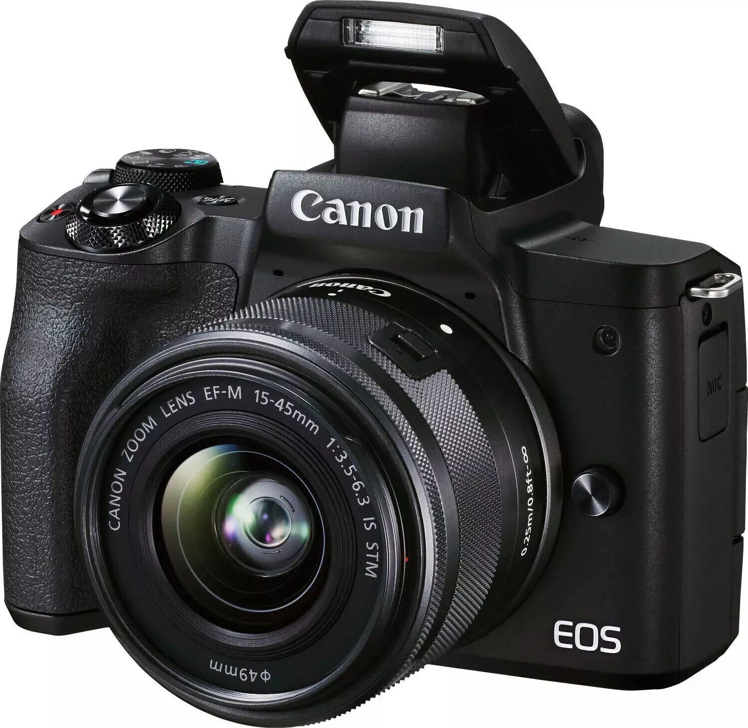  canon eos m50 mark ii mirrorless camera with ef-m 15-45 mm f/3.5-6.3 is stm lens