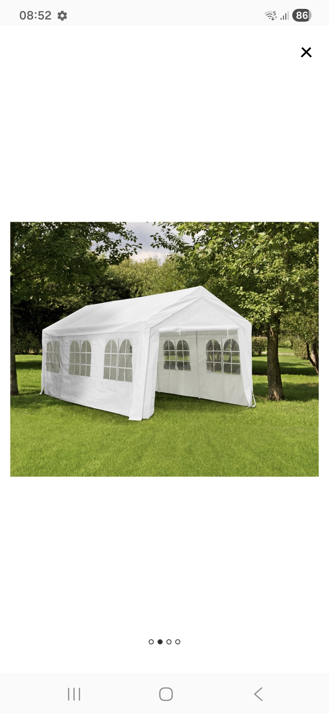 Partytält 6x3 meter. 