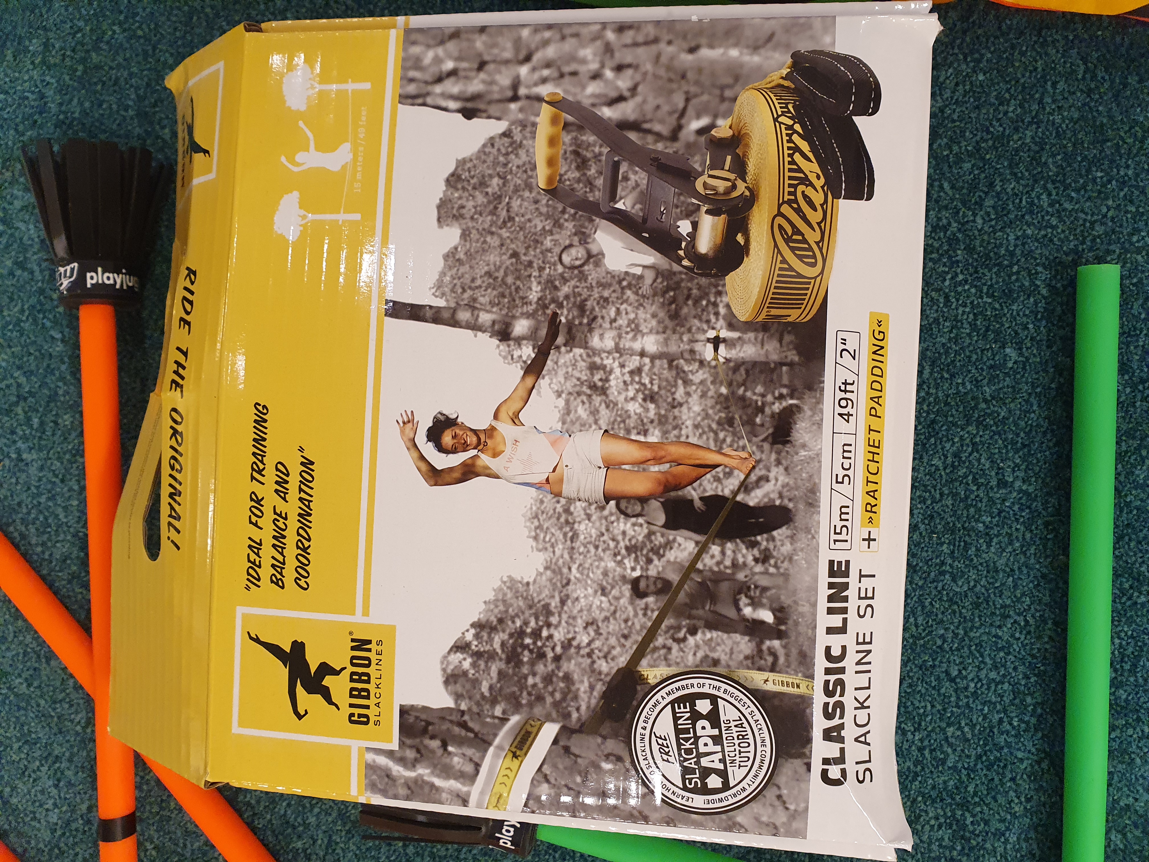 Slackline 15m (gå på lina)