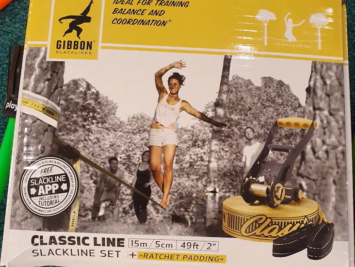 Slackline 15m (gå på lina)