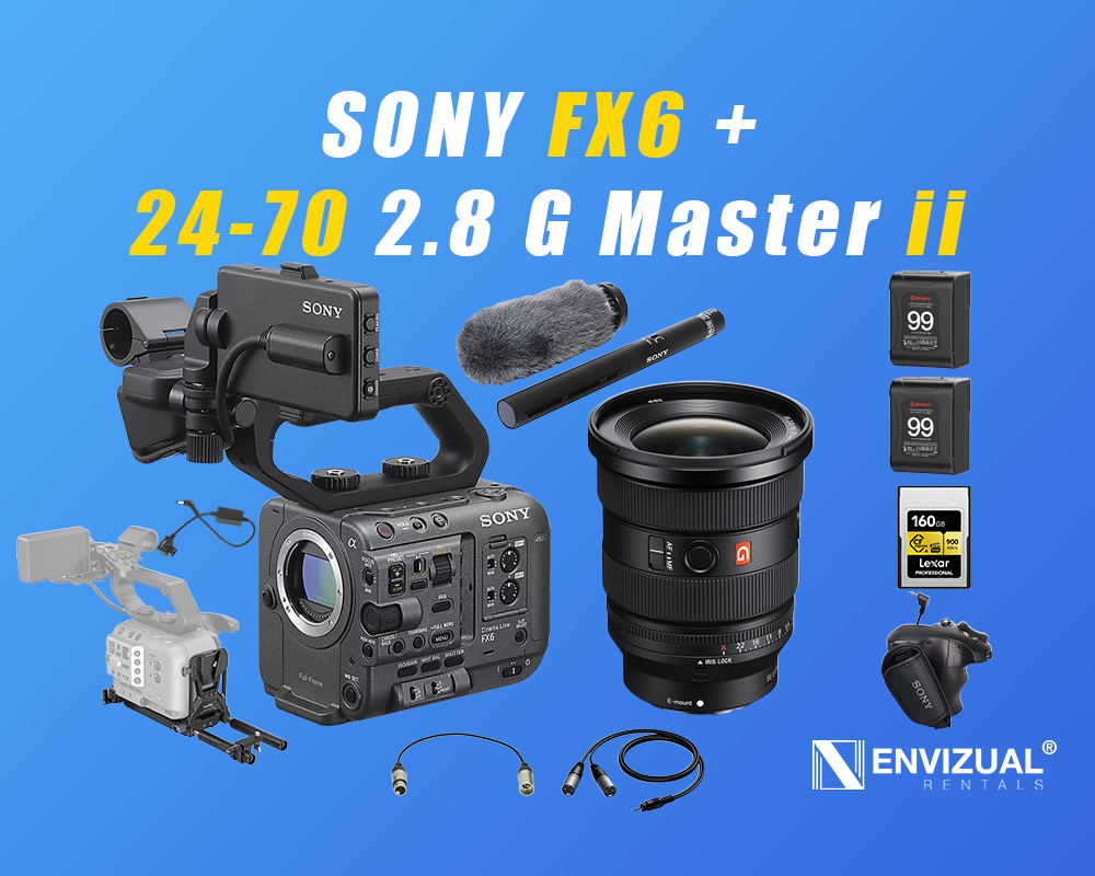 Sony fx6 cine camera + 24-70mm 2.8 gm ii lens - fx 6 rig