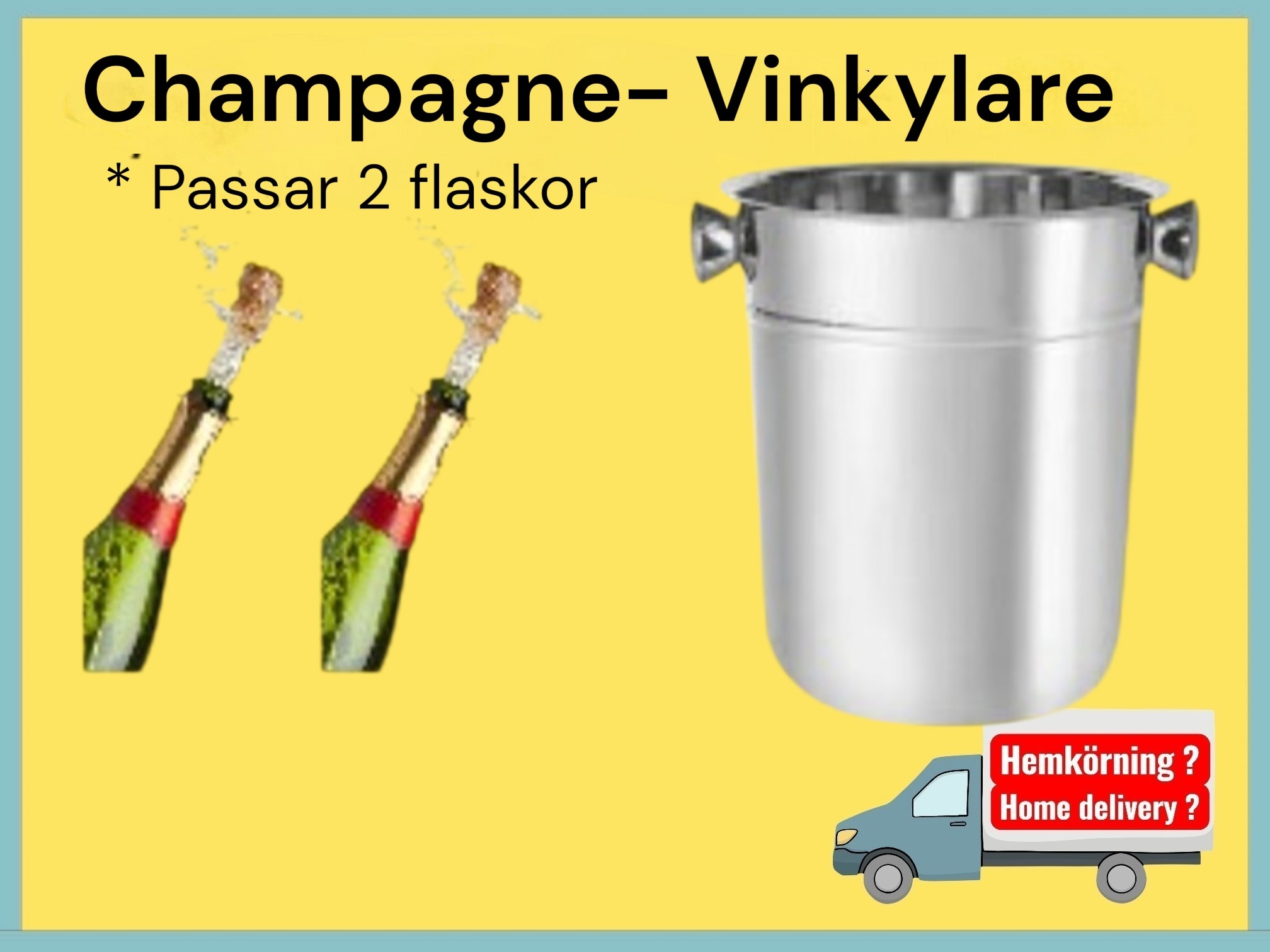 Champange kylare för 2 flaskor 