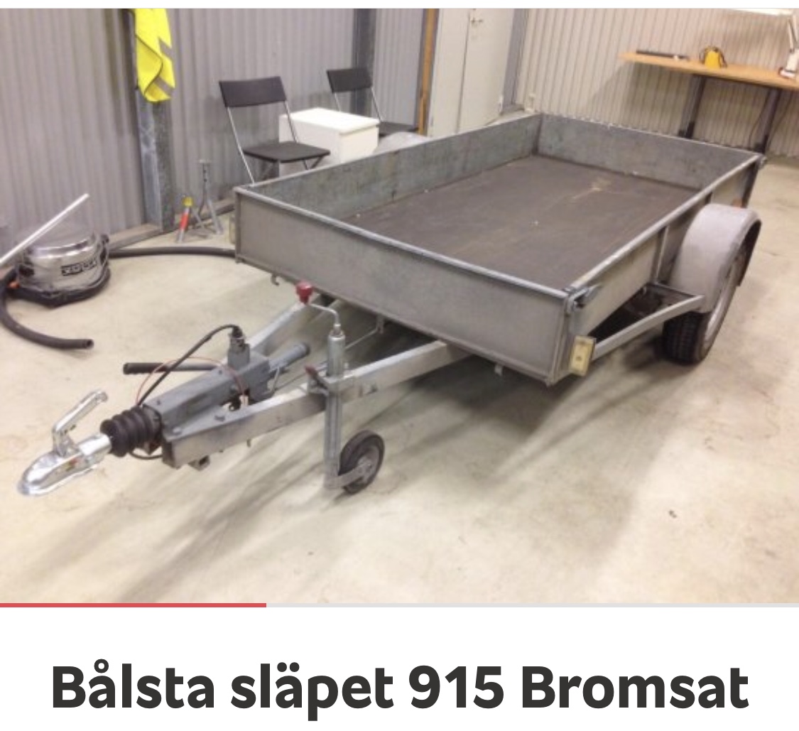 Bålsta släpet, bromsat